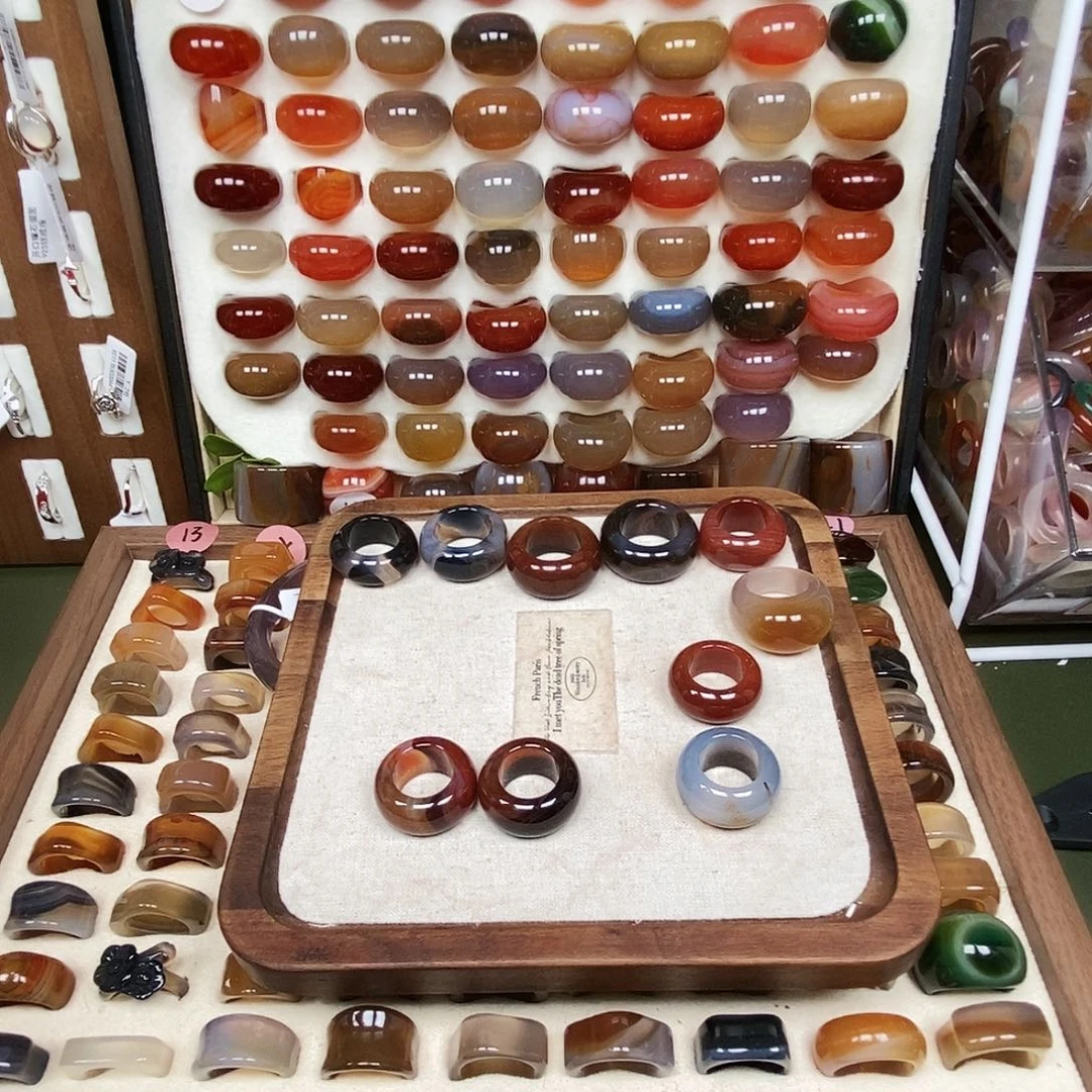 ****木玛瑙/玉髓合金戒指