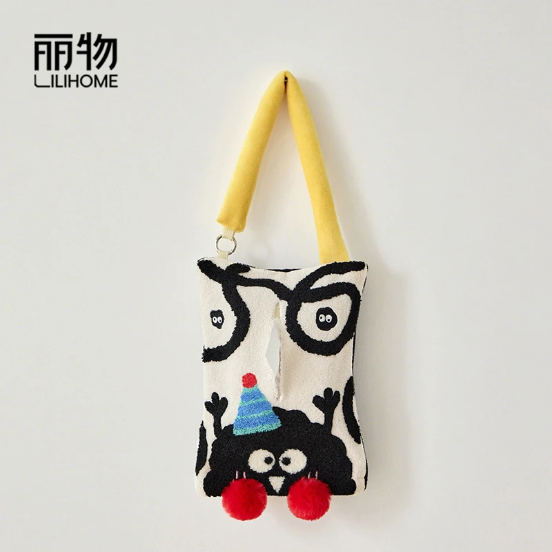 LILIHOME丽物煤烦恼纸巾盒客厅抽纸盒纸巾袋套创意家用壁挂餐巾纸