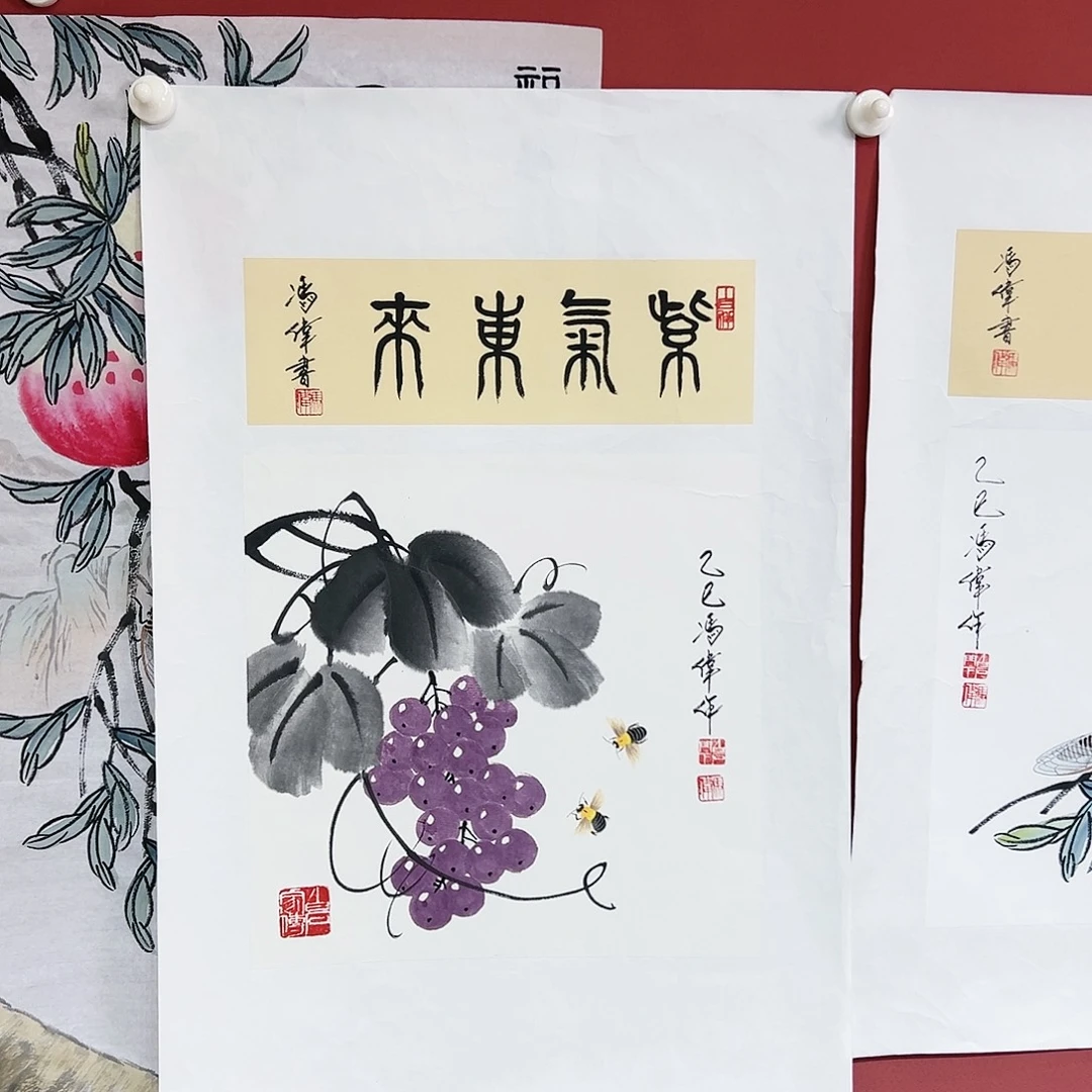 国画冯伟老师亲笔手绘国画作品慧