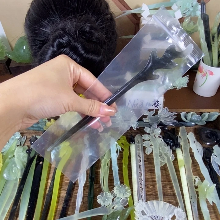 未镶嵌蛇纹石玉发饰