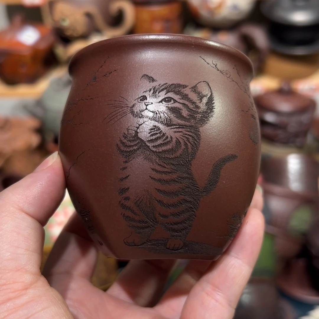 紫砂茶杯宜兴紫砂主人杯