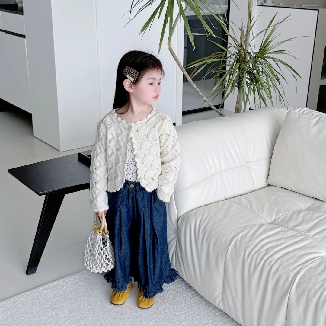 【白桃汽水】C2481MY 手工提花毛衣开衫鱼子酱品牌女童