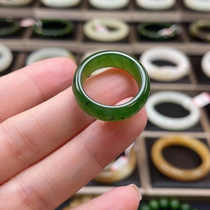 橙***橙和田玉（碧玉）未镶嵌戒圈