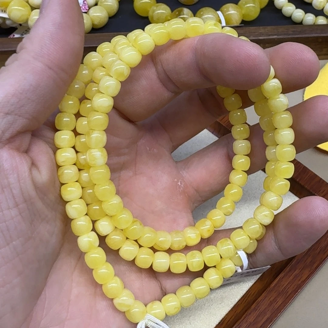 琥珀未镶嵌手链精工老型手串