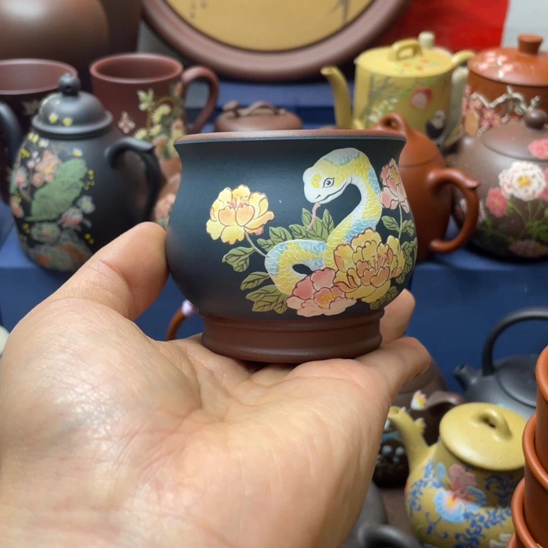 茶杯红泥紫砂主人杯150cc