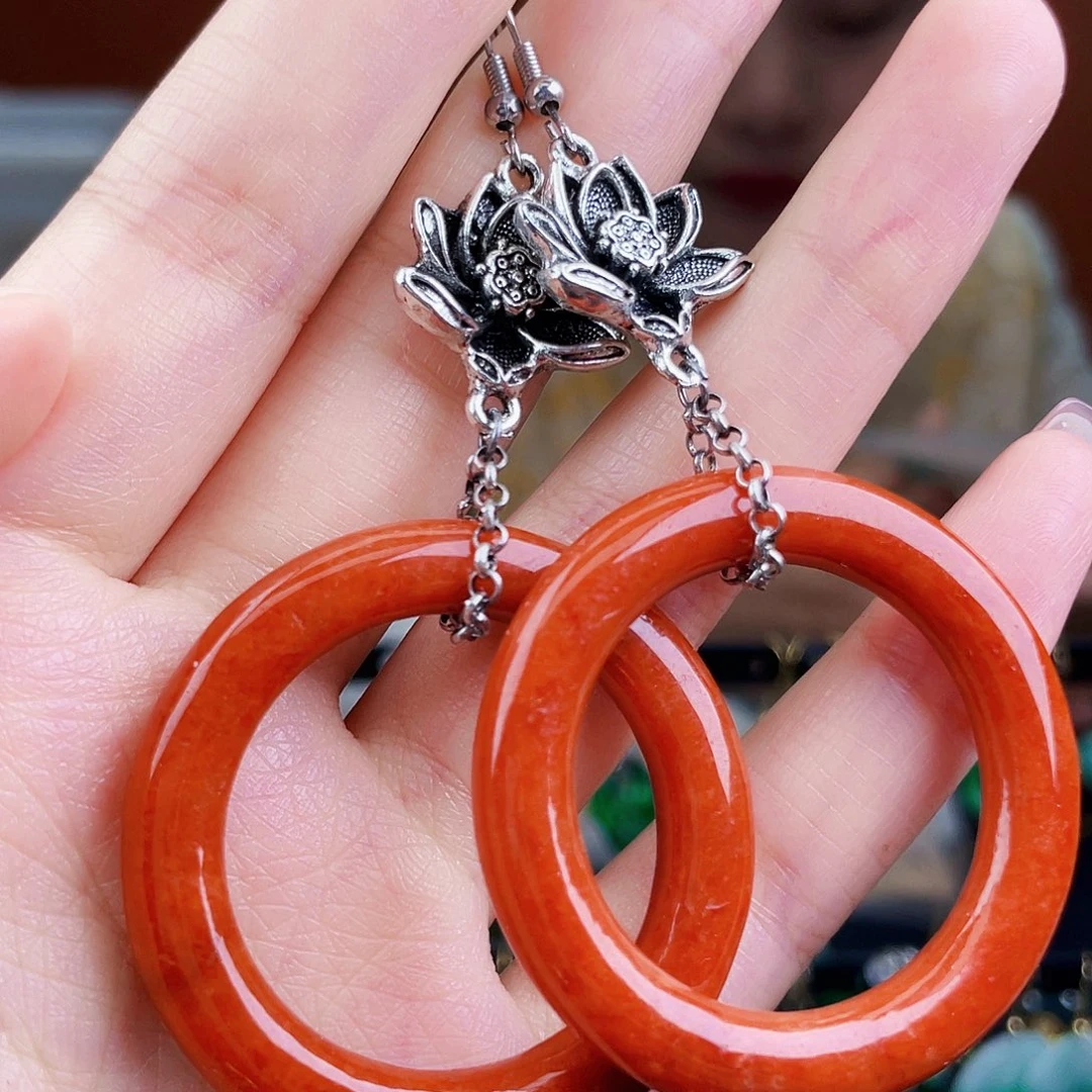 翡翠未镶嵌耳饰饰品