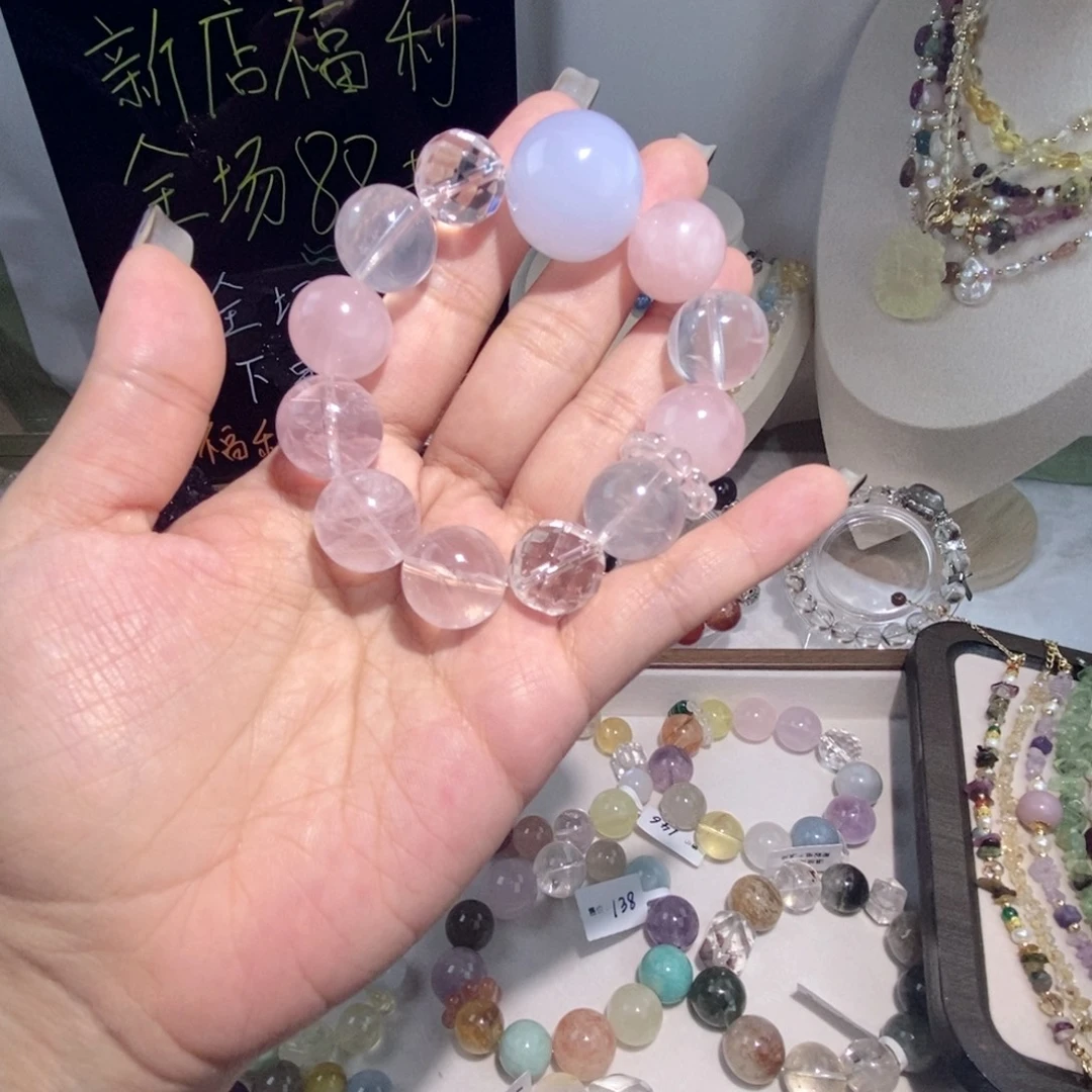 晓***宇水晶手串未镶嵌粉水手串