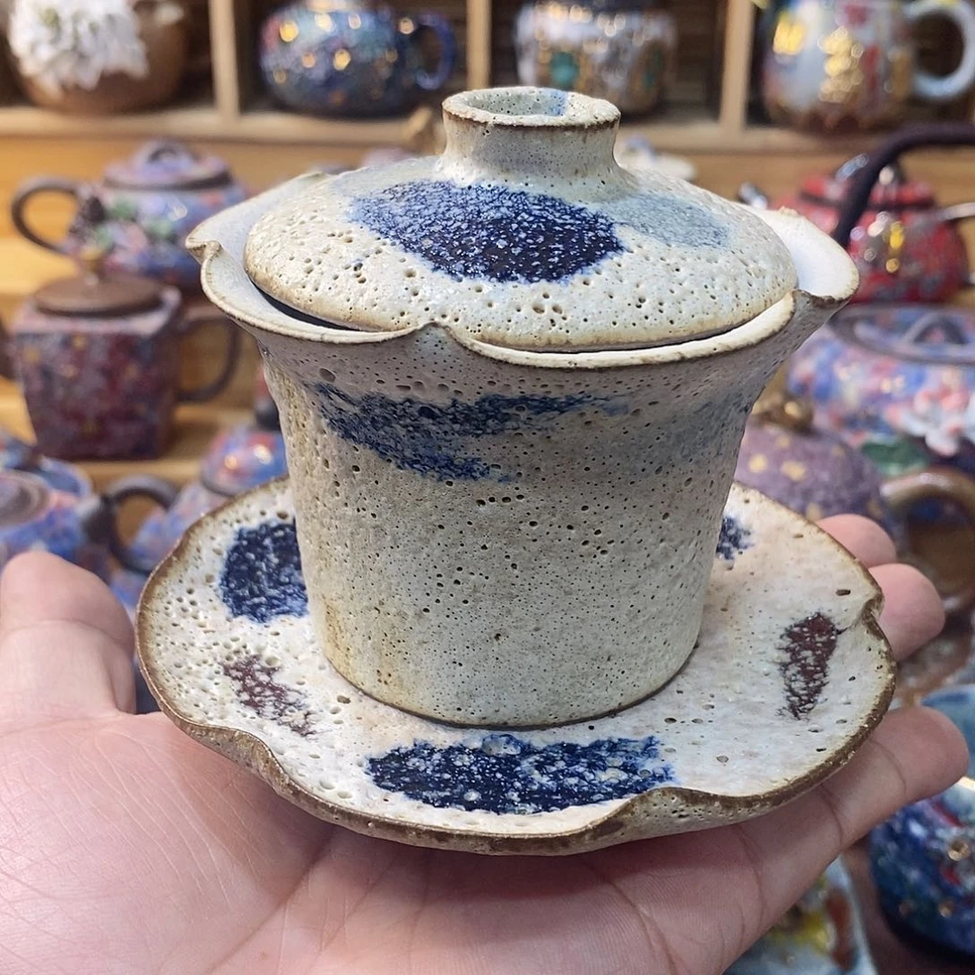 粗陶志野柴烧茶器