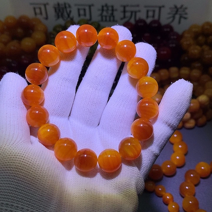 松木（琥珀木）手串/手链1.3 包浆高货