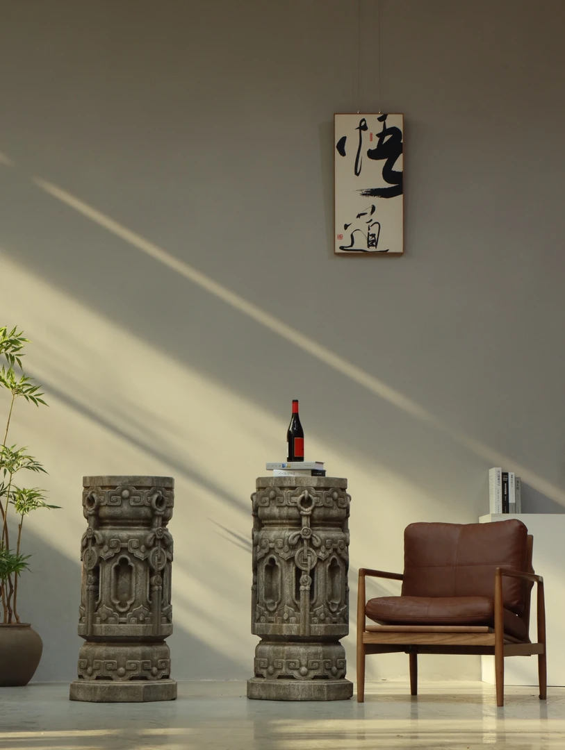 花几青石材质高1米，不包邮不管卸车安装