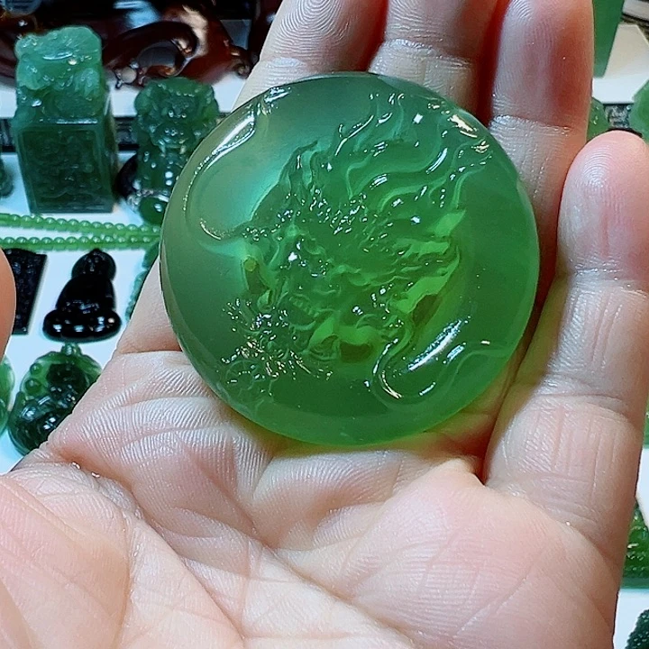 蛇纹石玉合金颈饰