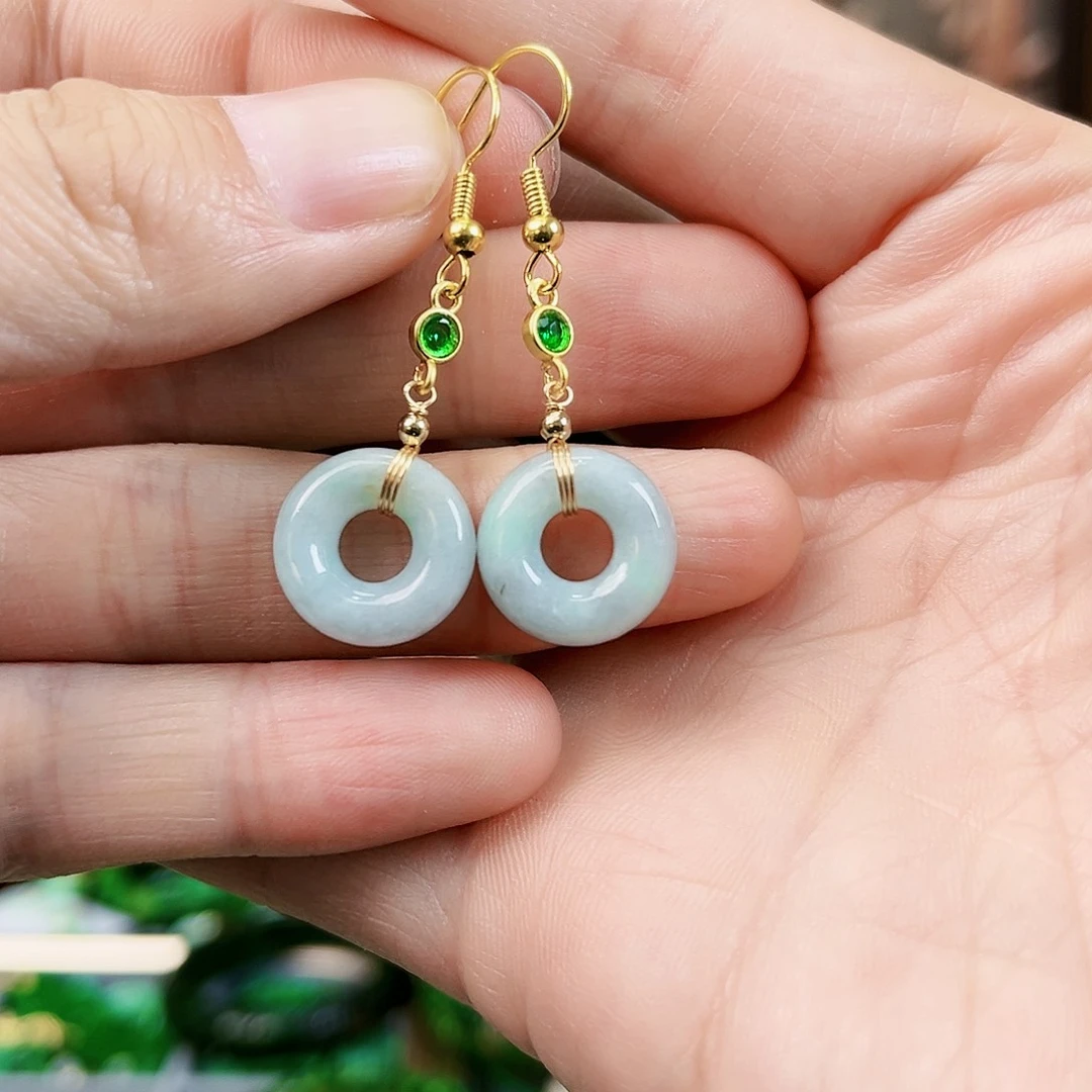 翡翠耳饰未镶嵌耳饰