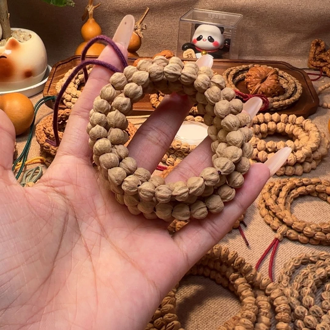 柏木吊坠两棱矮桩莲花长串