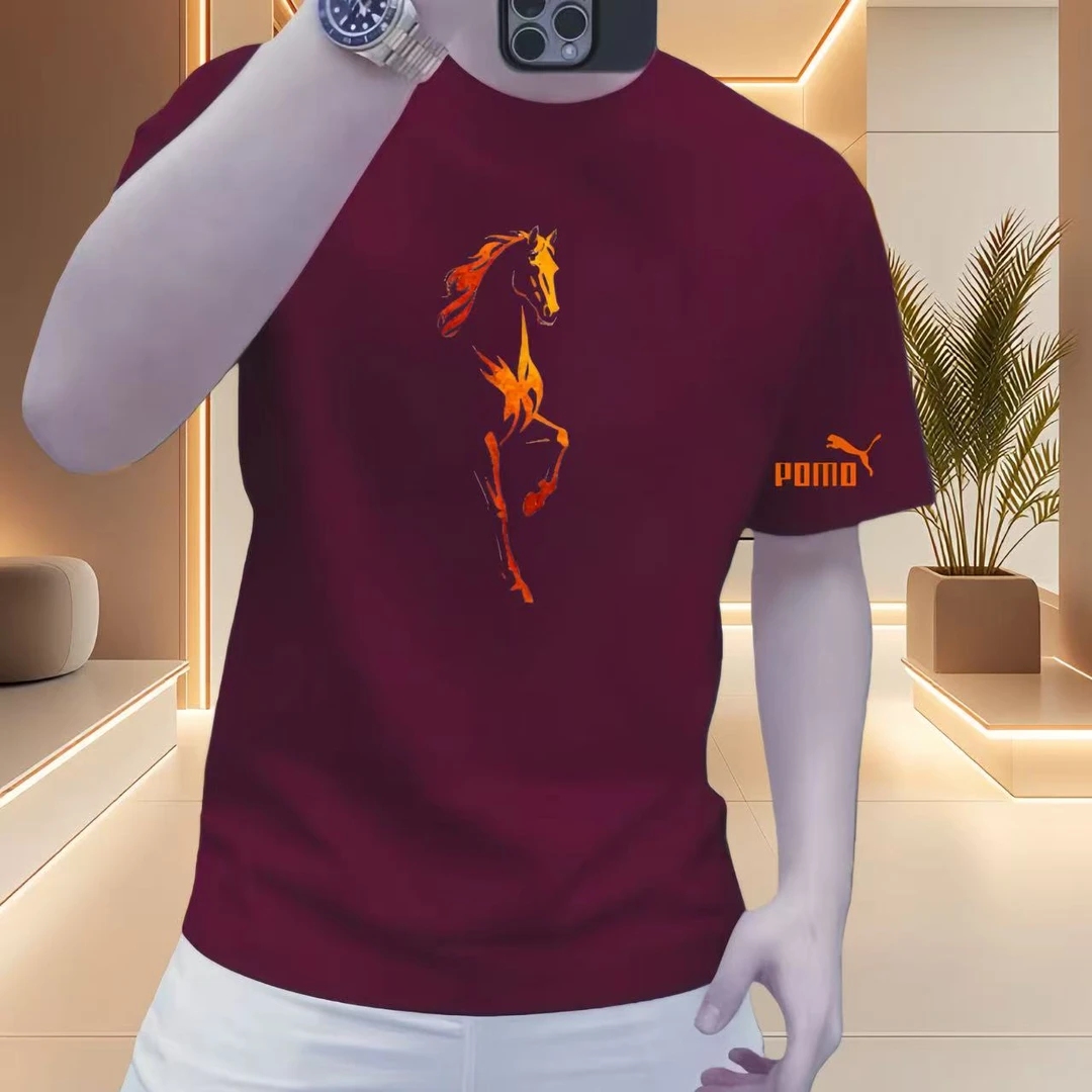 重磅纯棉男版新款潮牌短袖打底衫时尚百搭圆领男上衣