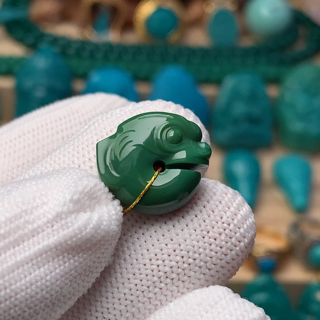 未镶嵌绿松石珠宝奇石15.5mm