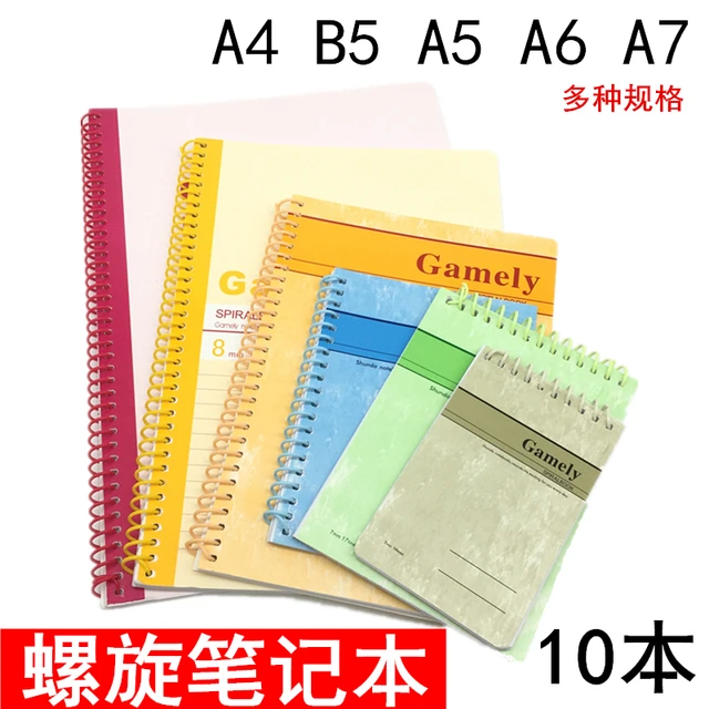 a4软抄记事本 A5办公线圈笔记本 螺旋B5学生写字活页作业本子A7A6