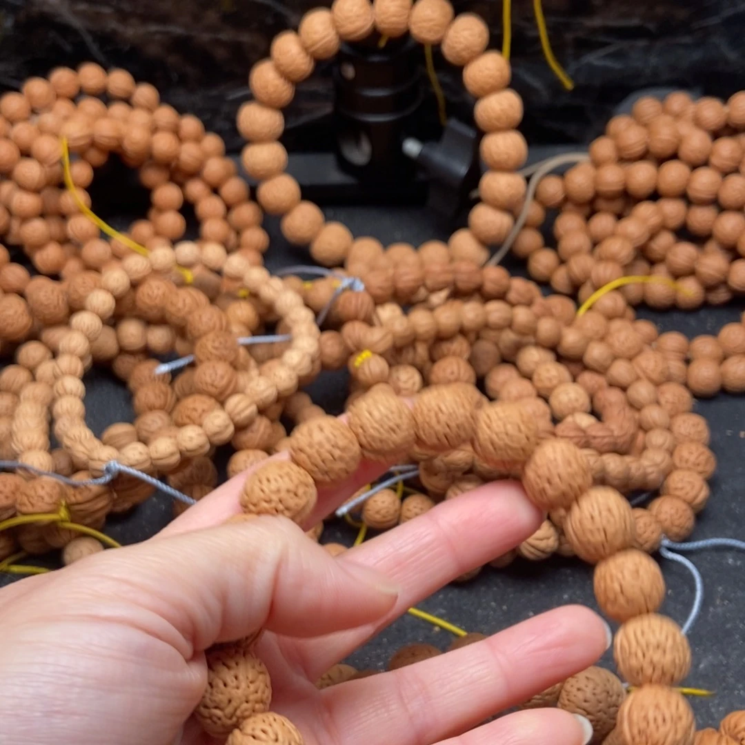 桃核手串金刚纹15原皮