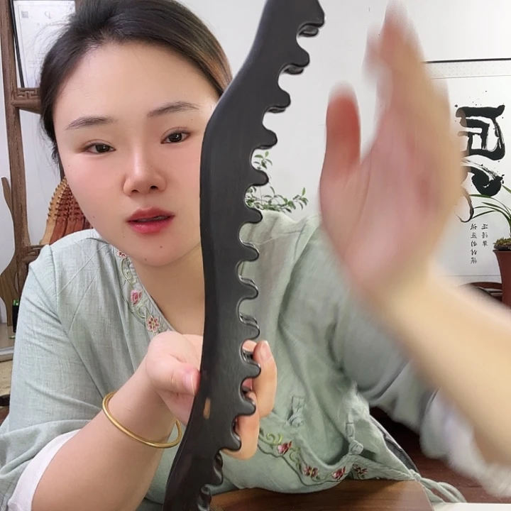 紫光檀38厘米龙棍瑕疵