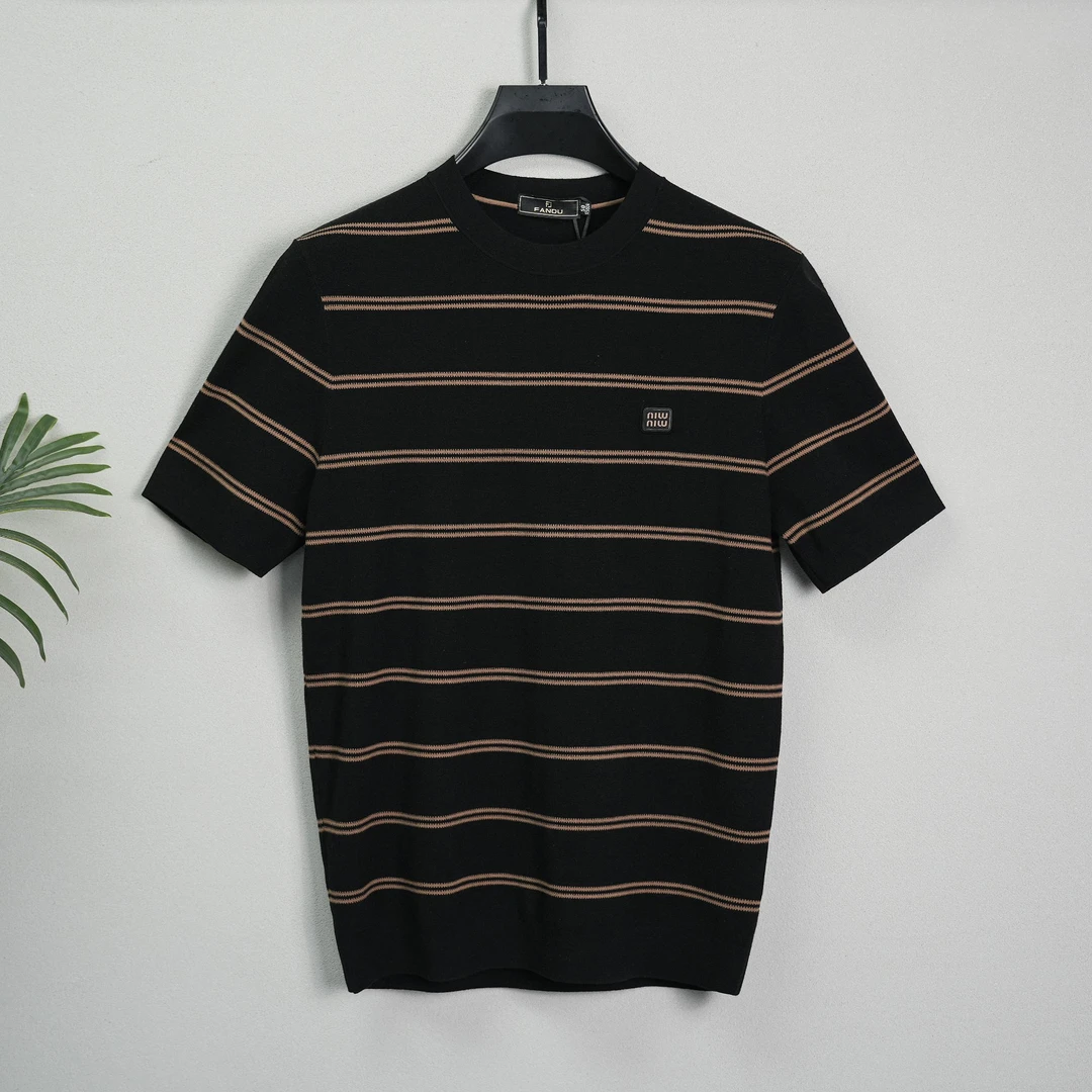 【文文的店】春季新品男士高端时尚商务半袖圆领短袖针织衫D0139