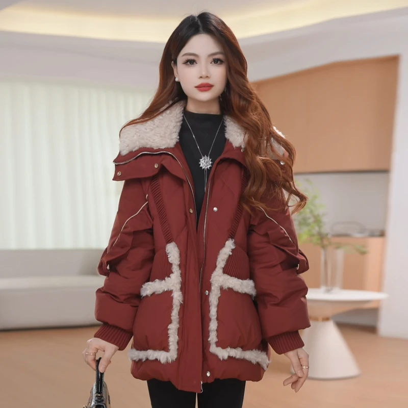 【羽绒服】冬季白鸭绒羽绒服百搭新款时尚气质休闲保暖外套女冬款