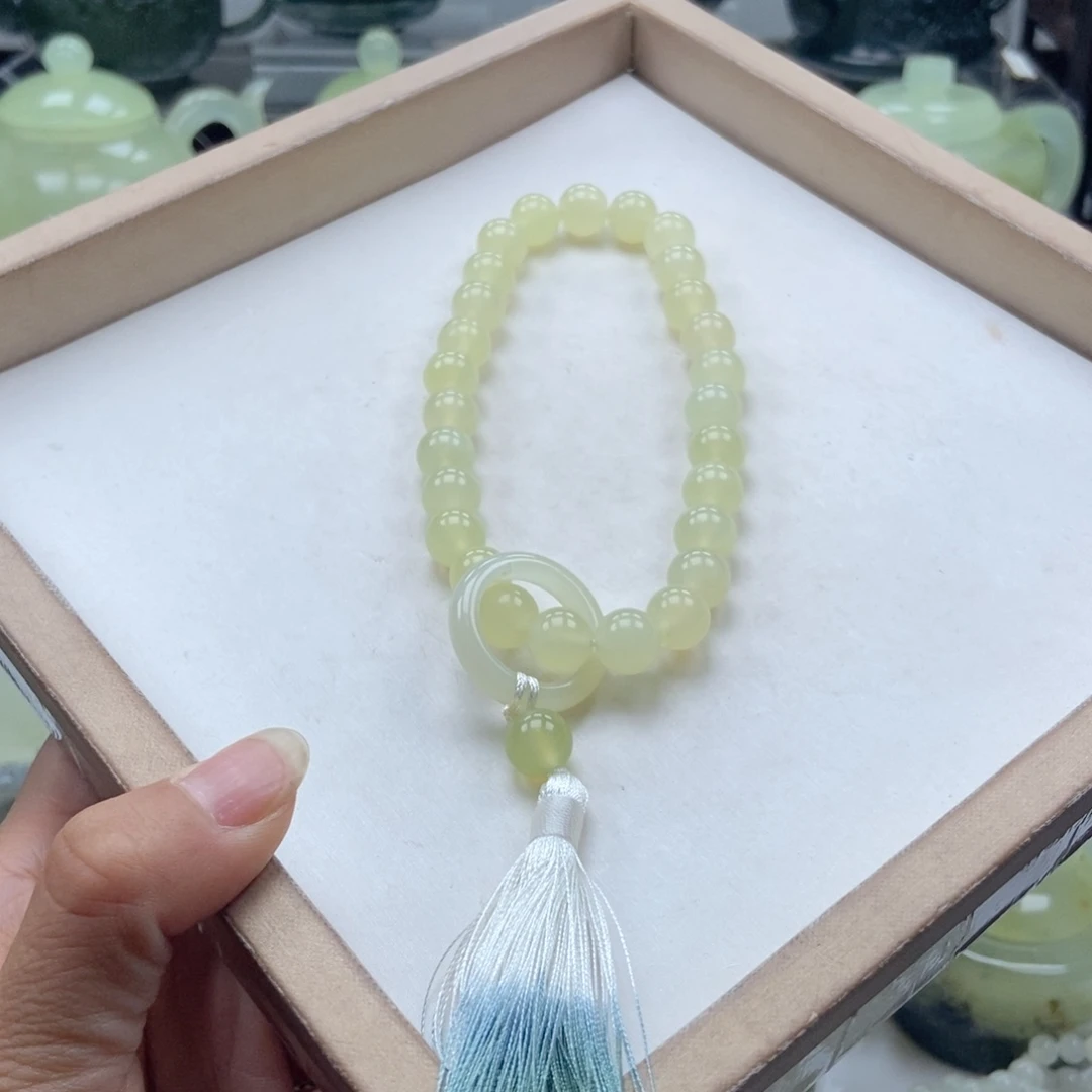 未镶嵌蛇纹石玉手链
