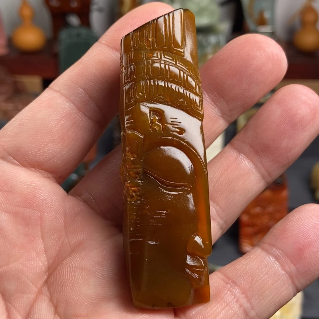 岫玉未镶嵌手把件