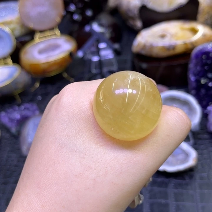 发饰水晶未镶嵌冰州黄球