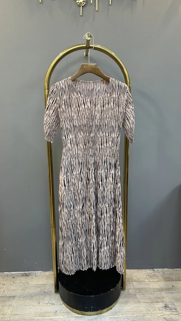 393 高级精致气质温柔撞色连衣裙名媛长裙