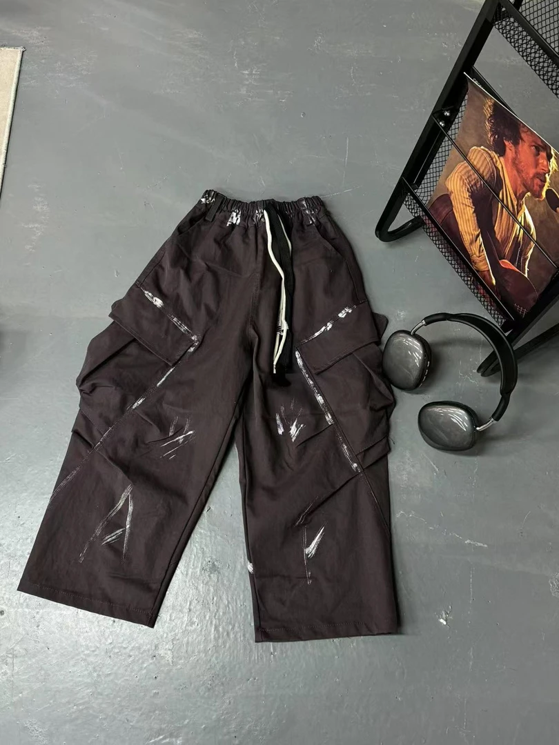 绝2025 【X】3月6日 男童女童时尚百搭酒红色休闲裤2332-