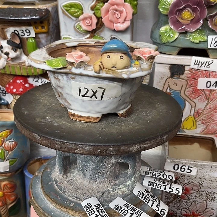 粗陶材质多肉花盆