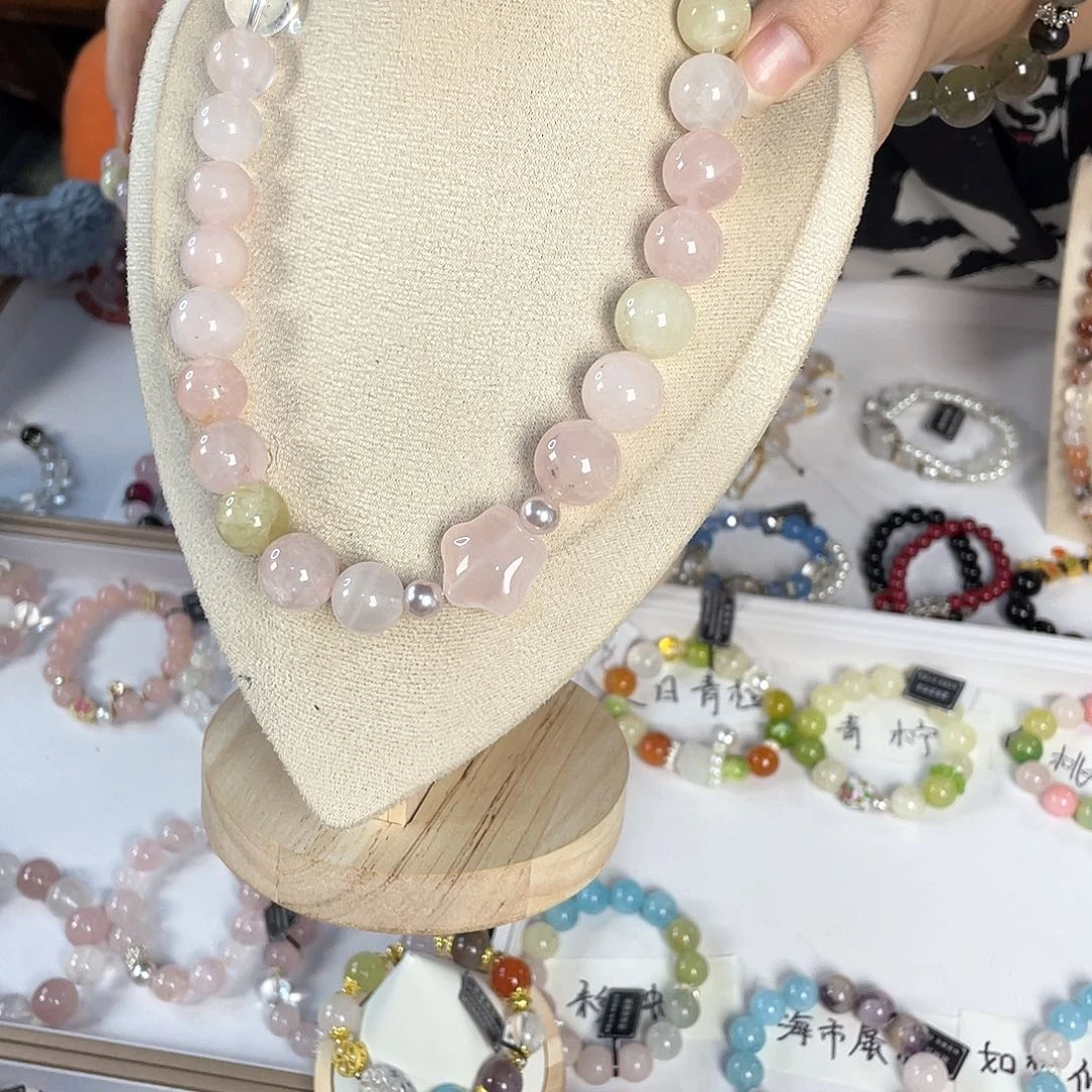 水晶手链银S925镀金镶嵌