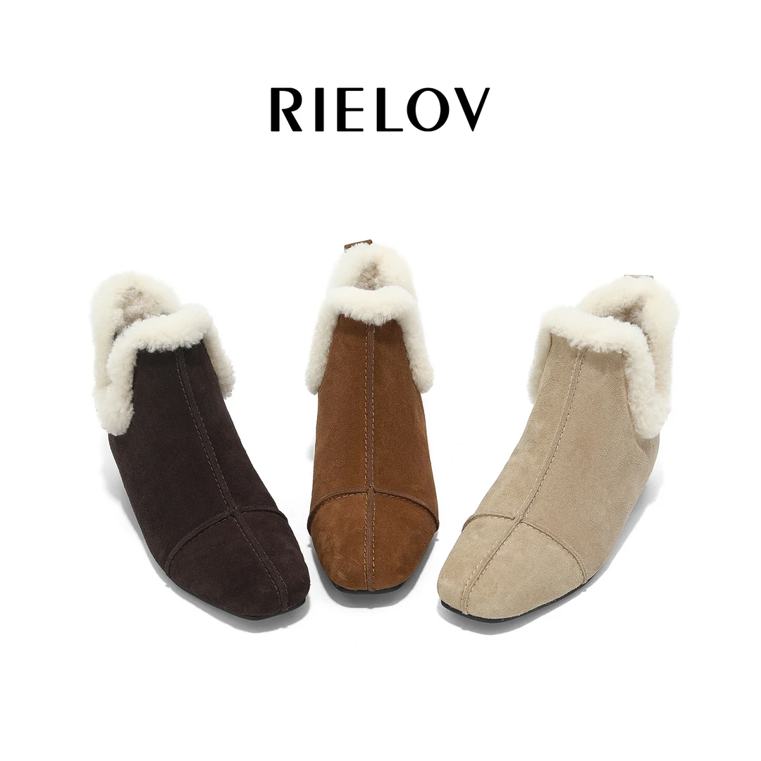 RIELOV【贝贝】增高3cm时尚潮流百搭女士雪地靴28136