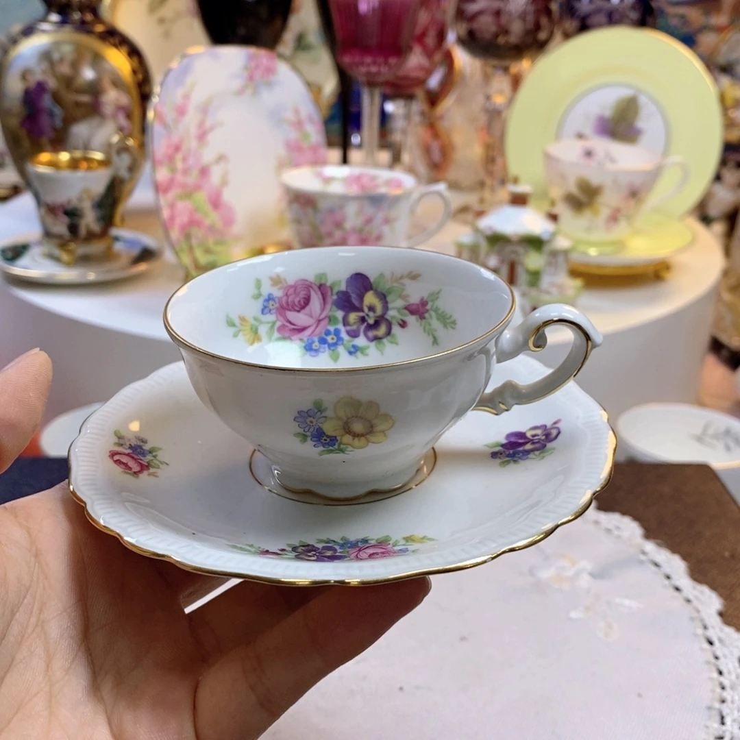 瓷片瓷器欧瓷咖啡杯水晶杯