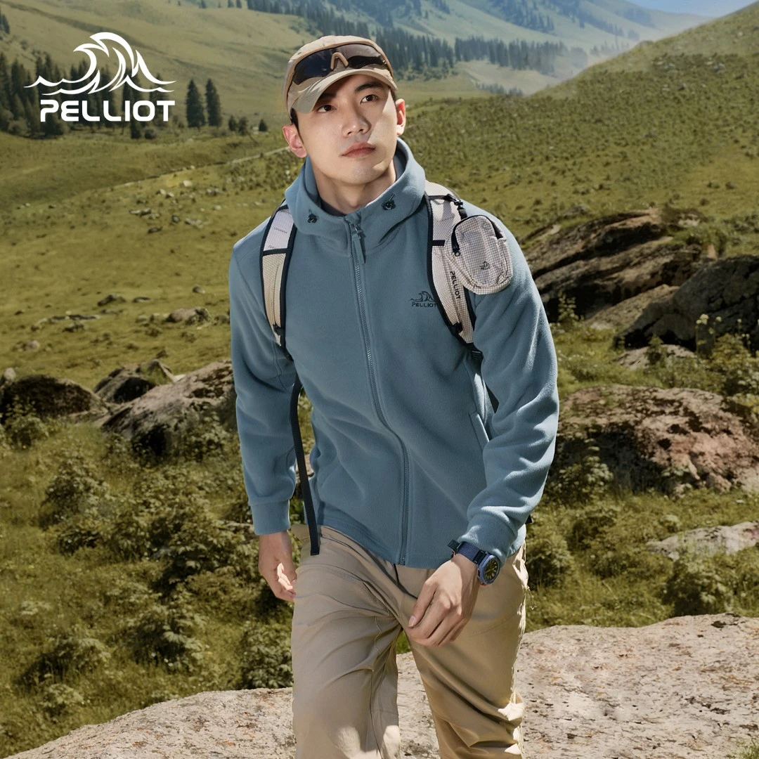 伯希和户外抓绒衣男Polartec200防风保暖运动登山服休闲连帽外套