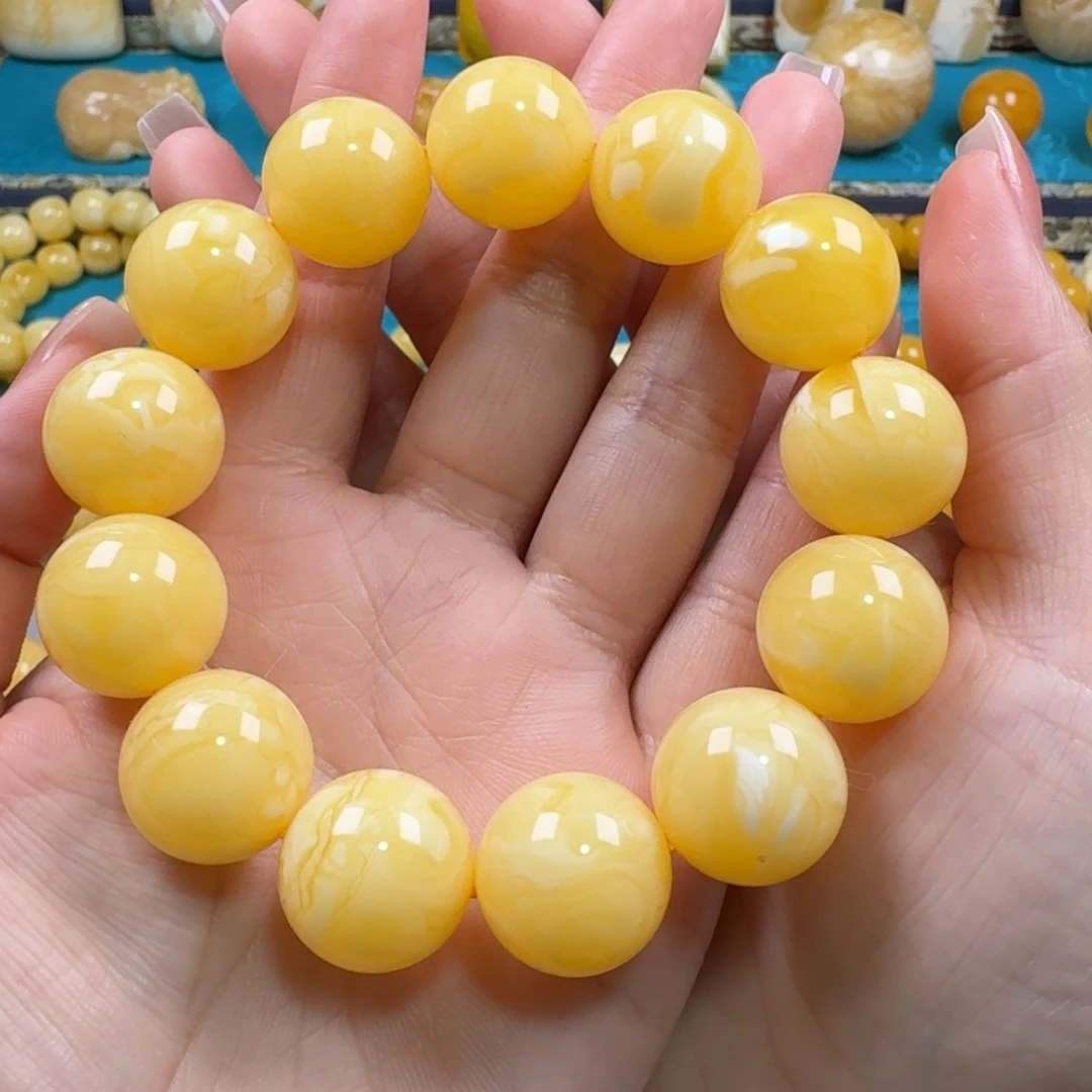 琥珀未镶嵌手链同料