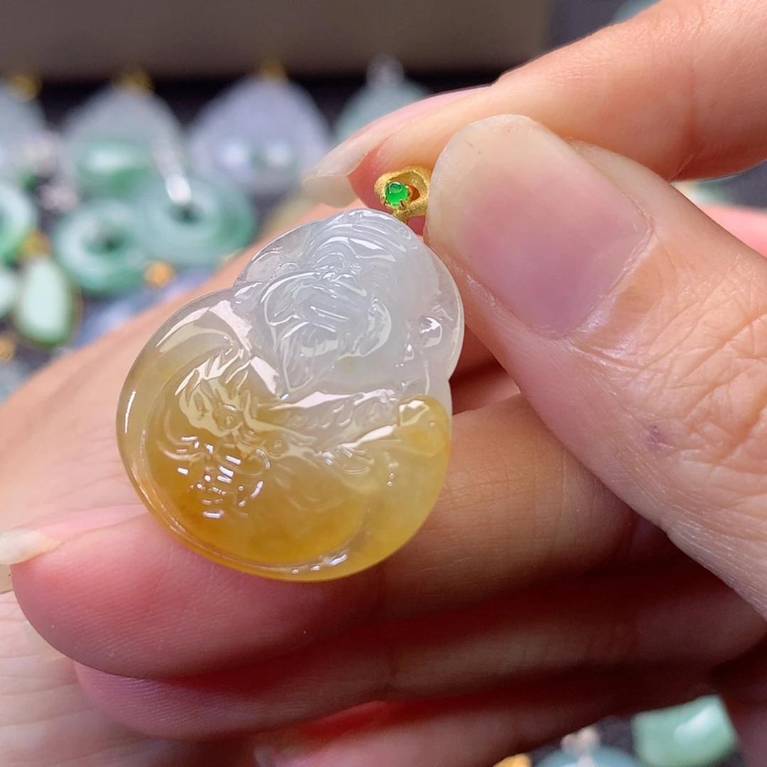 【闪购商品】吊坠(赠链)18K金镶嵌翡翠