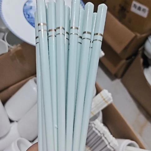 瓷青瓷筷子10双高白泥