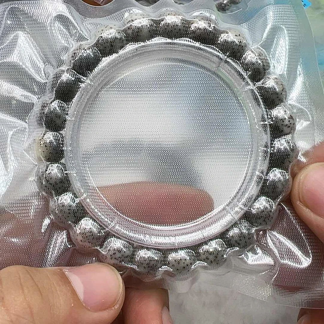 星月菩提手串90高端黑冰石玉星月菩提单圈10