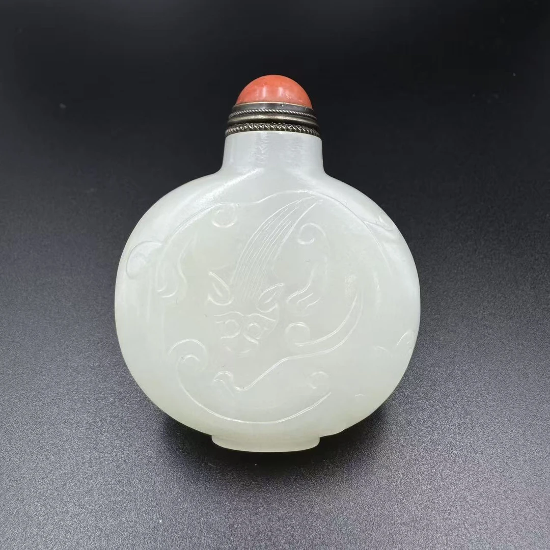 LOT.30/20世纪和田玉龙纹鼻烟壶/H551464