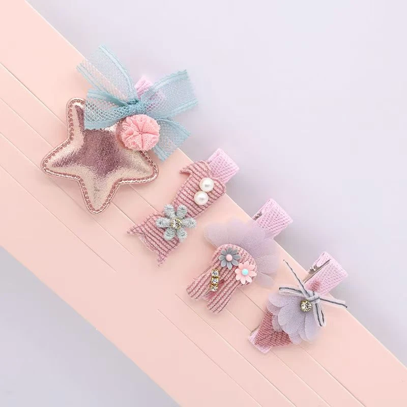 原创设计卡通风女森系休闲风发饰可爱发夹韩版边夹头饰公主儿童