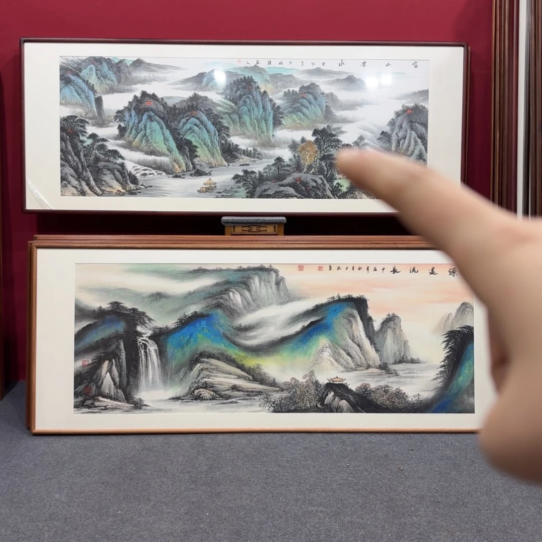 国画带框绘画210/80尺寸