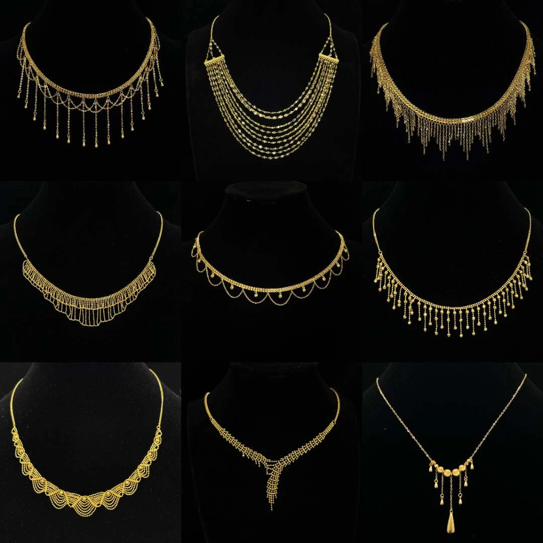 5G足金999黄金百搭流苏项链