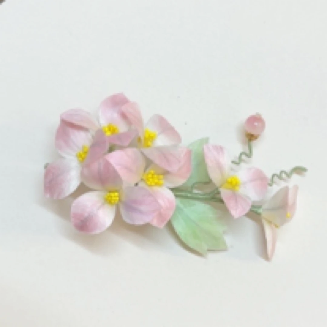 慕绒家 非遗绒花古风发簪 手工制作默认微瑕