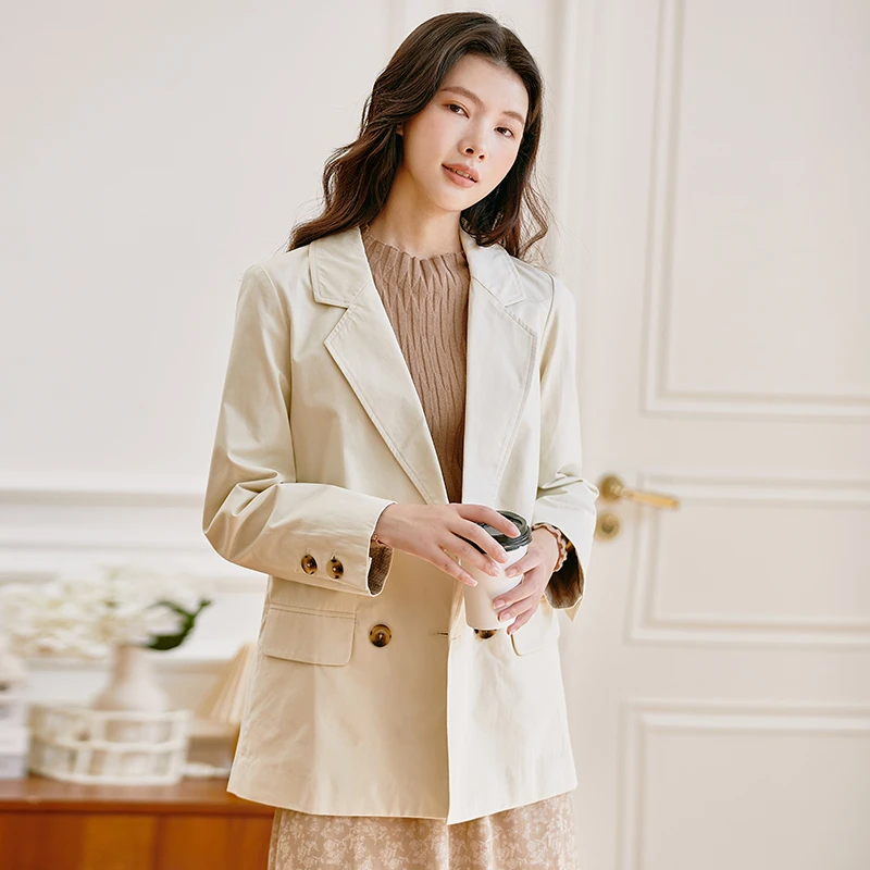 简约休闲西服时尚气质通勤韩版西装外套D221AW300