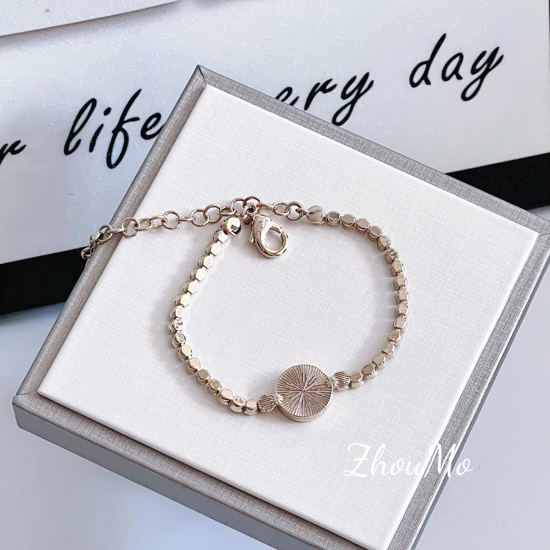 铜合金手链 【MOMO】硬币镶钻手链   B-131