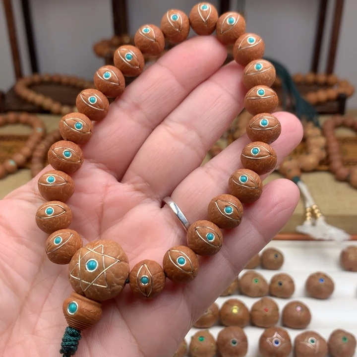 凤眼菩提吊坠手串