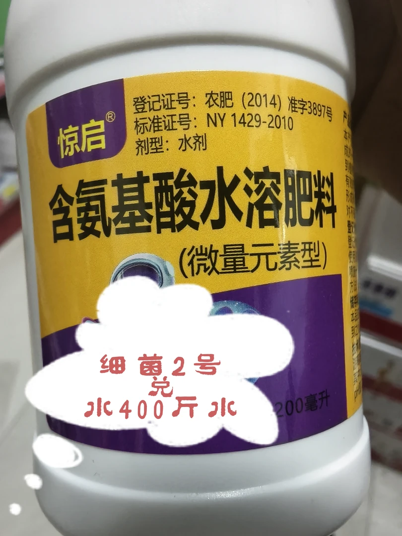 细菌2号叶面肥，兑水400斤水