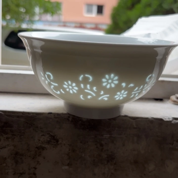 青瓷景德镇陶瓷面碗两只白色