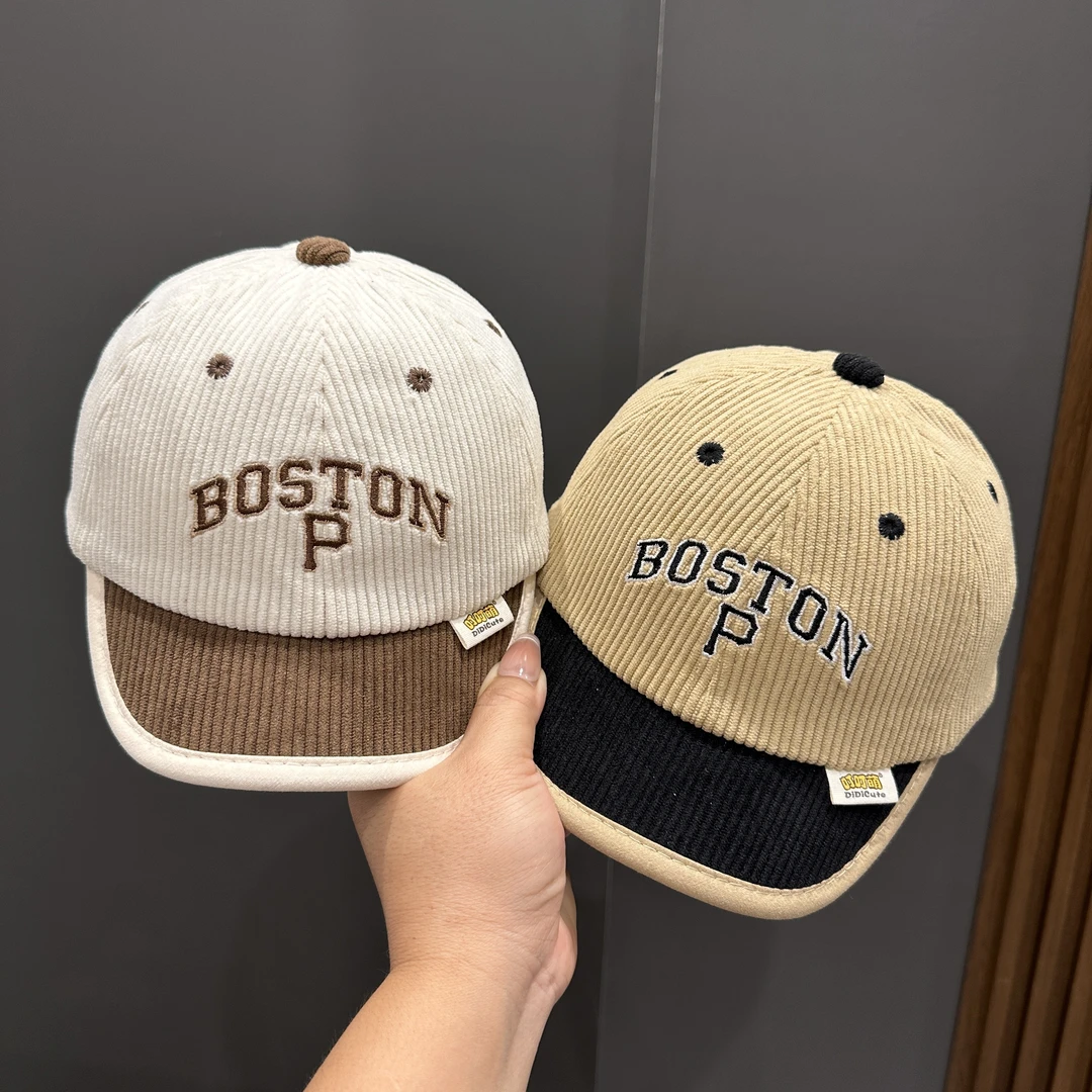 儿童帽子秋冬季保暖加厚鸭舌帽男女宝宝出游防风韩版字母棒球帽潮