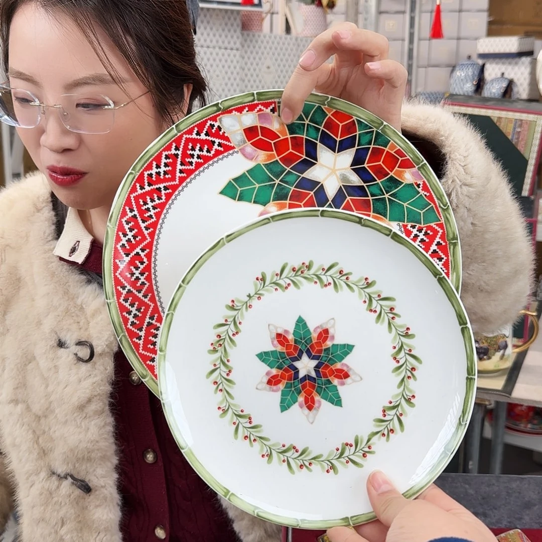 骨瓷高骨10.5英寸平盘27cm一个外贸骨瓷➕骨瓷8英寸20cm平盘一只